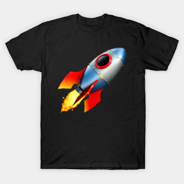 Pixelated Rocket Emoji T-Shirt by StickSicky